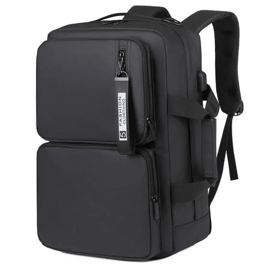 KTX-116435 Large Capacity Waterproof Business Backpack for 17-Inch Laptops with USB Port - Durable Nylon Design