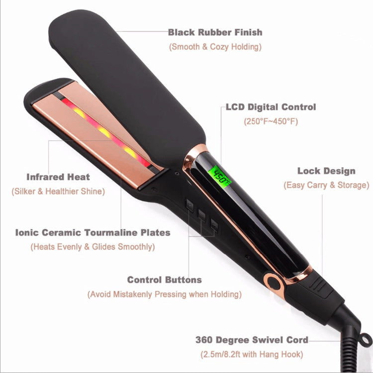 KTX-499795 Infrared Hair Straightener with Touch Control and LED Display, Fast Heating Ceramic Plates