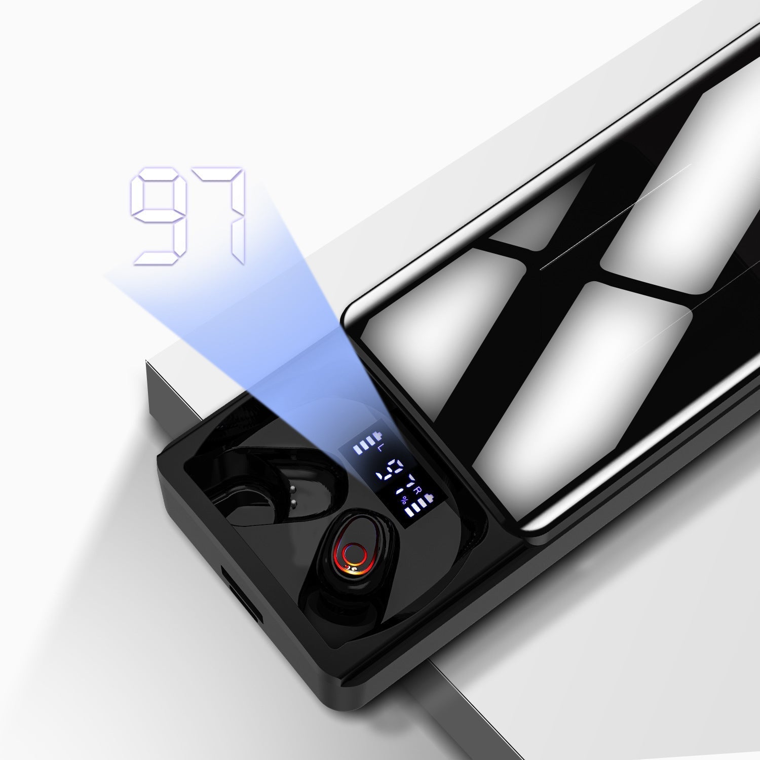 KTX-242003 Bluetooth 5.0 Sports Earbuds with 10000mAh Battery and Voice Control