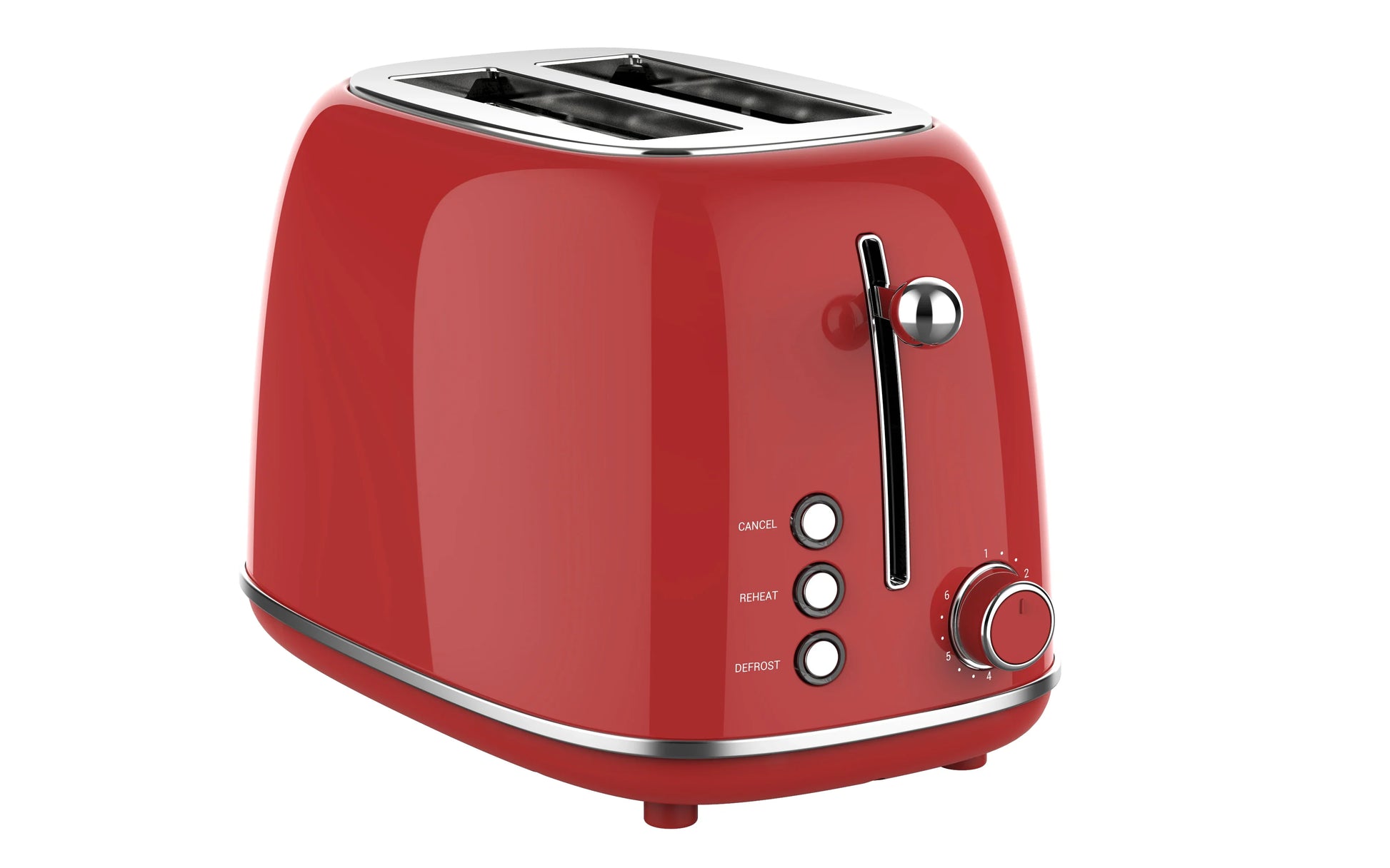 KTX-045971 Stainless Steel Retro 2-Slice Toaster with Defrost and Reheat Functions