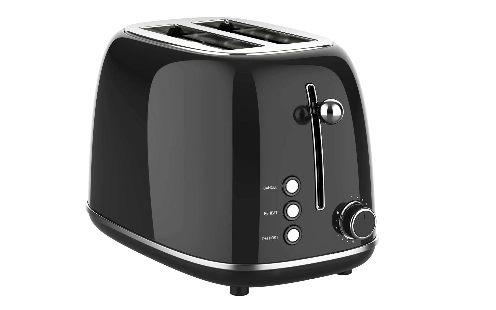 KTX-045971 Stainless Steel Retro 2-Slice Toaster with Defrost and Reheat Functions