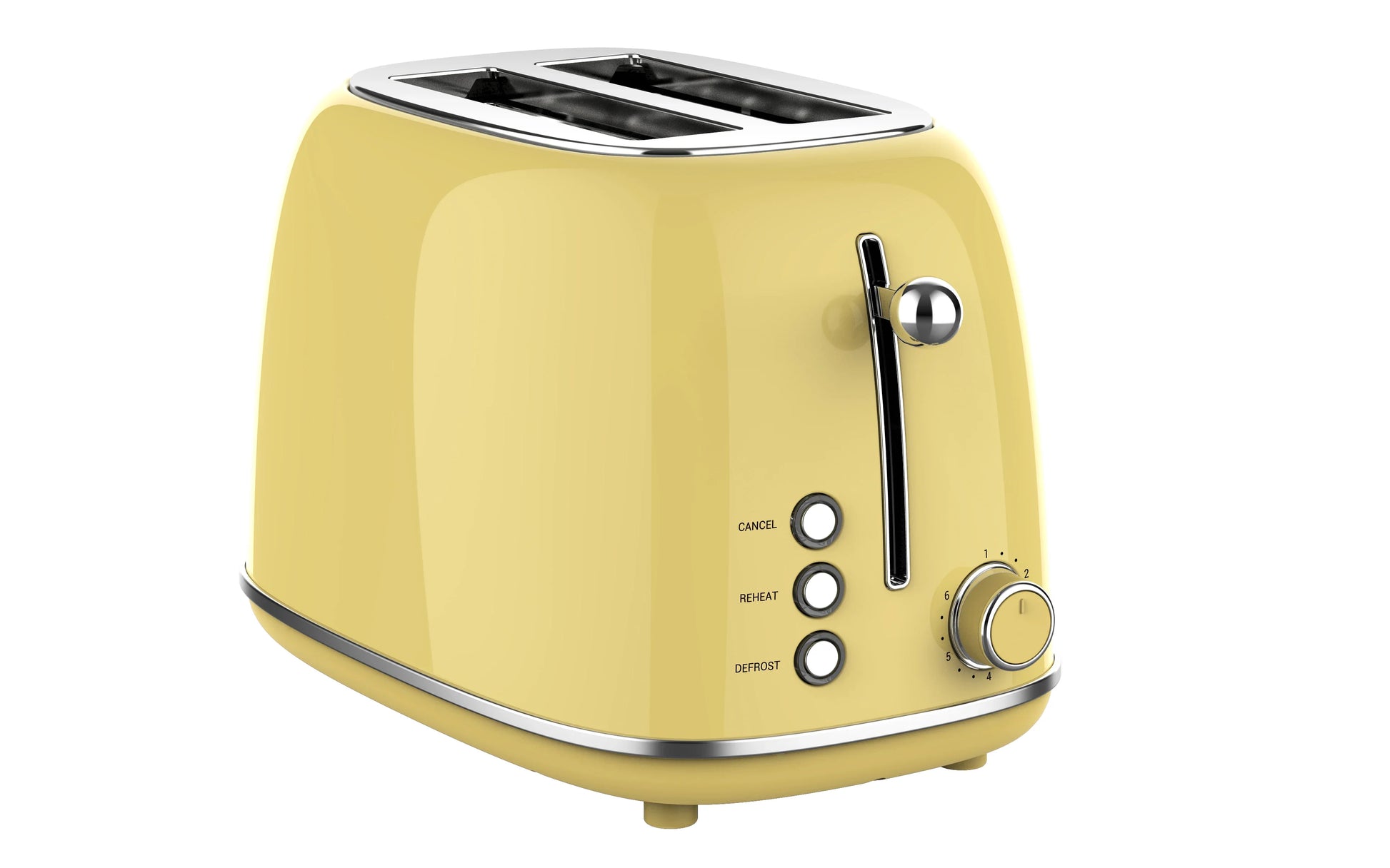 KTX-045971 Stainless Steel Retro 2-Slice Toaster with Defrost and Reheat Functions