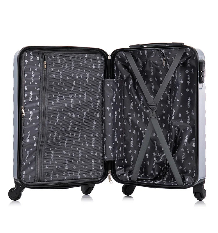 KTX-964115 ABS Hard Shell Trolley Suitcase Set - 20/24/28 Inch, Spacious Travel Luggage Collection