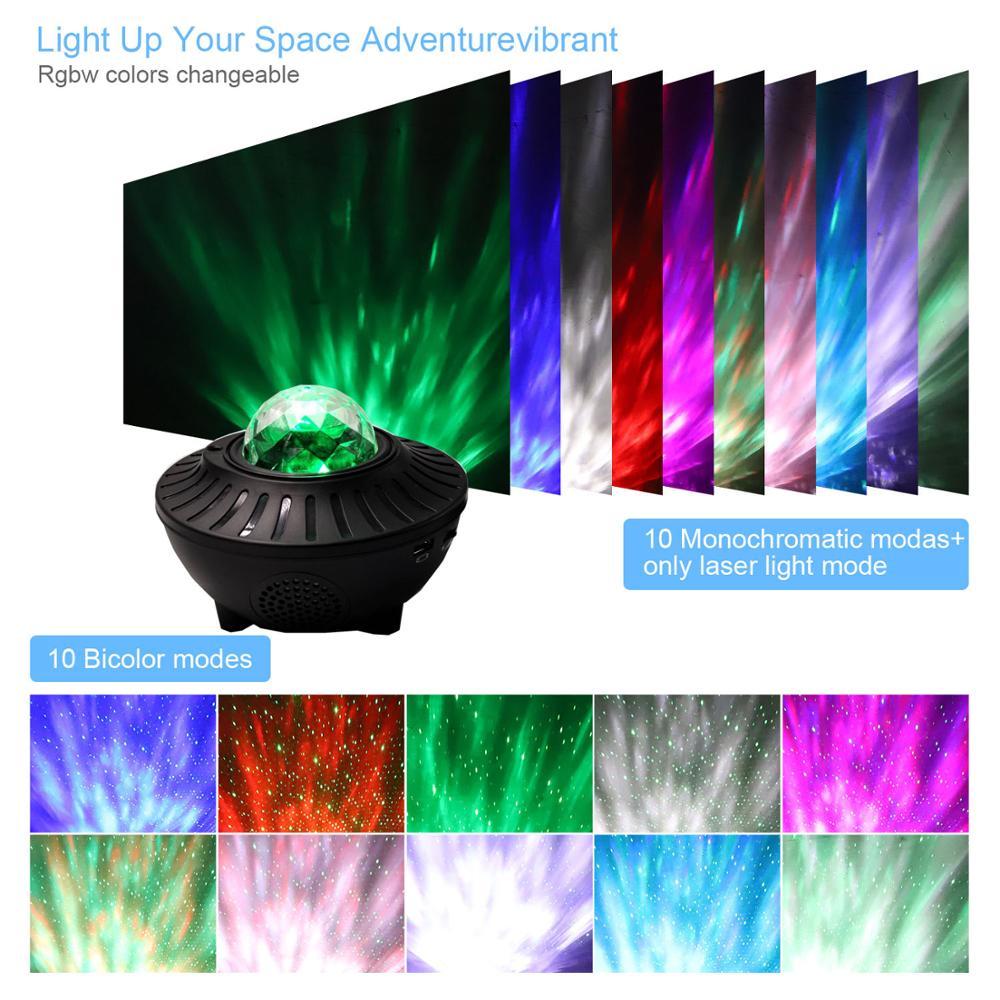 KTX-782611 Starry Sky Bluetooth Music Projector Light with Remote Control and USB Power Supply