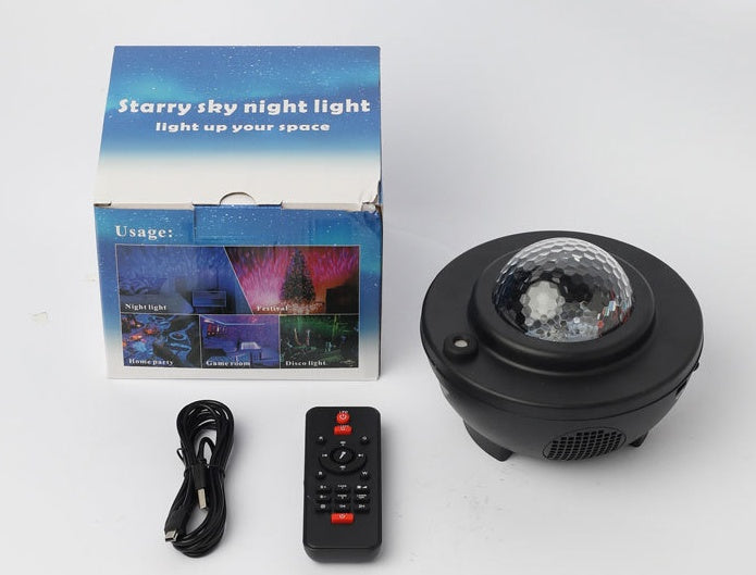 KTX-782611 Starry Sky Bluetooth Music Projector Light with Remote Control and USB Power Supply