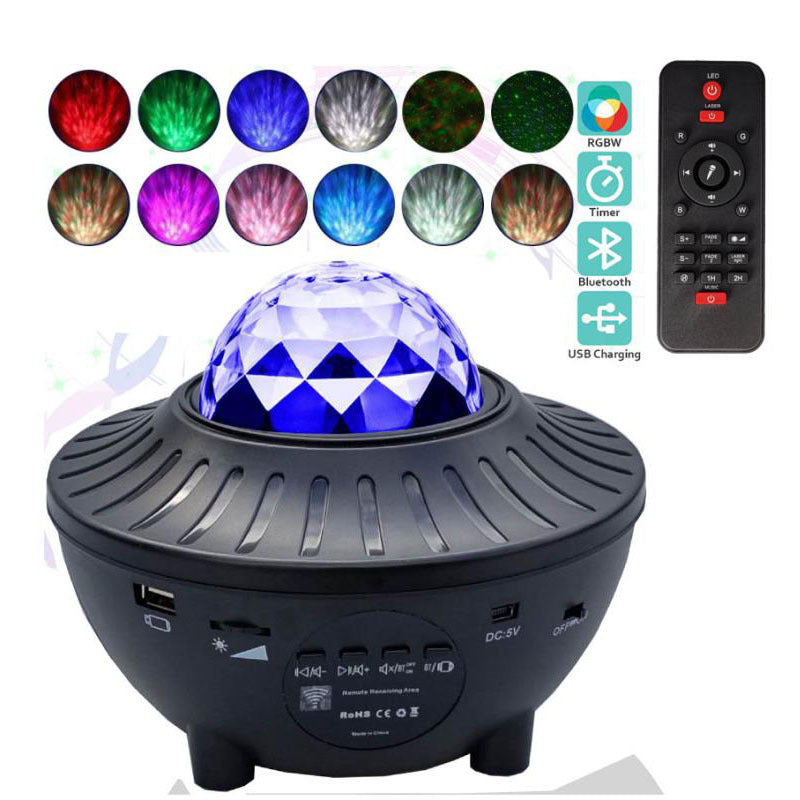 KTX-782611 Starry Sky Bluetooth Music Projector Light with Remote Control and USB Power Supply