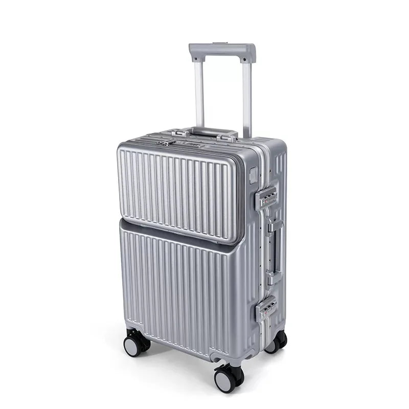 KTX-274835 Lightweight Unisex Retractable Spinner Luggage with Durable Aluminium Frame and TSA Lock for Travel
