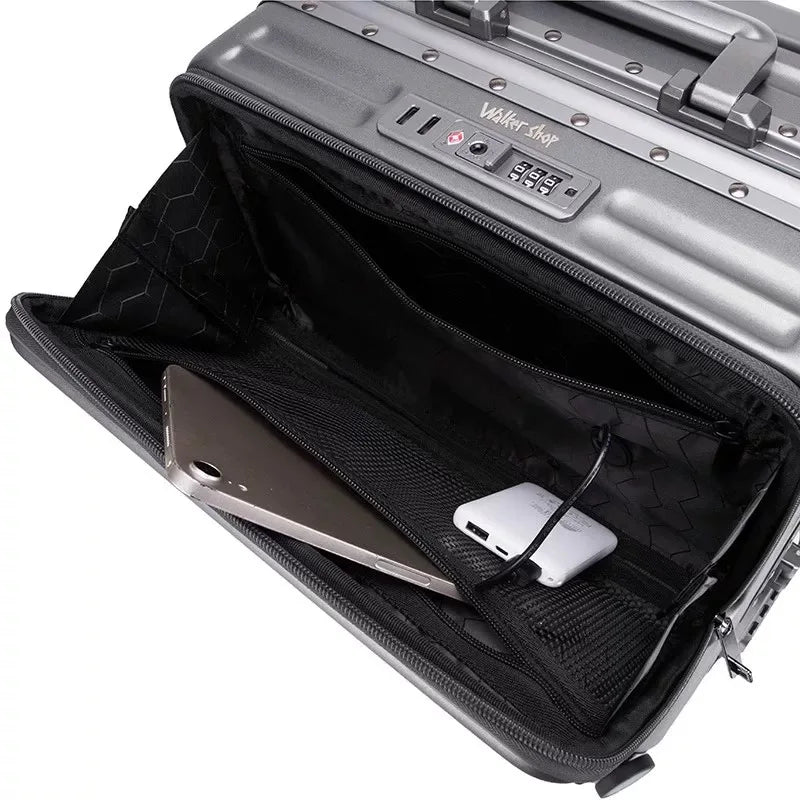 KTX-274835 Lightweight Unisex Retractable Spinner Luggage with Durable Aluminium Frame and TSA Lock for Travel