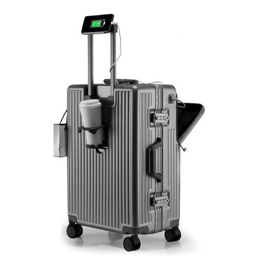 KTX-274835 Lightweight Unisex Retractable Spinner Luggage with Durable Aluminium Frame and TSA Lock for Travel