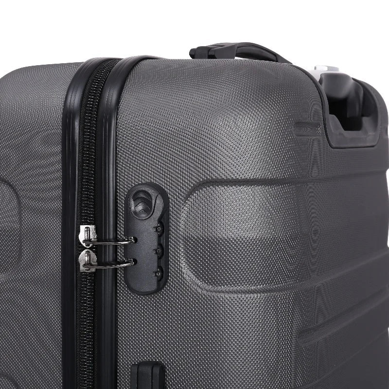 KTX-142611 Spacious ABS Trolley Luggage Set - 20, 24, and 28 Inch Expandable Suitcases for Travel