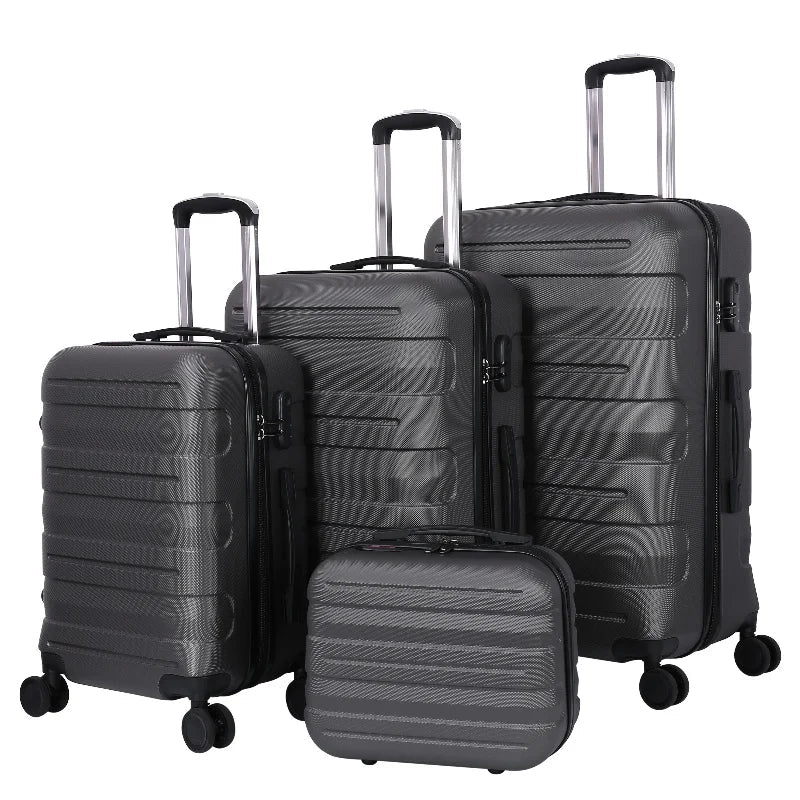 KTX-142611 Spacious ABS Trolley Luggage Set - 20, 24, and 28 Inch Expandable Suitcases for Travel