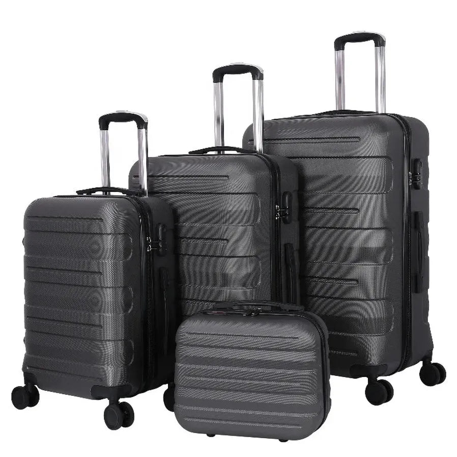 KTX-142611 Spacious ABS Trolley Luggage Set - 20, 24, and 28 Inch Expandable Suitcases for Travel