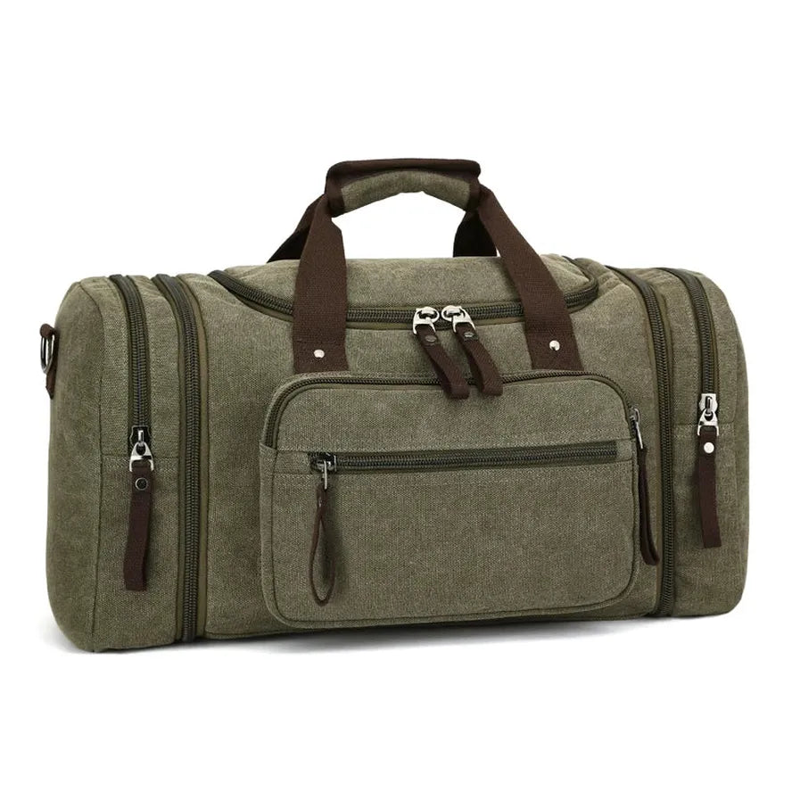 KTX-500435 Stylish Large Capacity Canvas Travel Tote Bag - Waterproof Luggage Duffel Bag