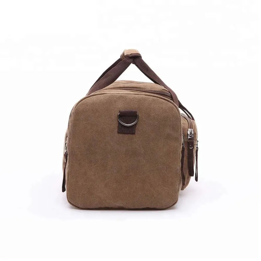 KTX-500435 Stylish Large Capacity Canvas Travel Tote Bag - Waterproof Luggage Duffel Bag