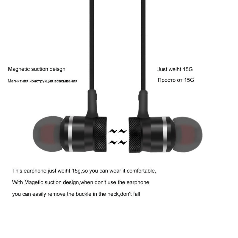 KTX-847635 TWS Magnetic Bluetooth Earbuds with 10m Range and Stereo Sound in Red and Black