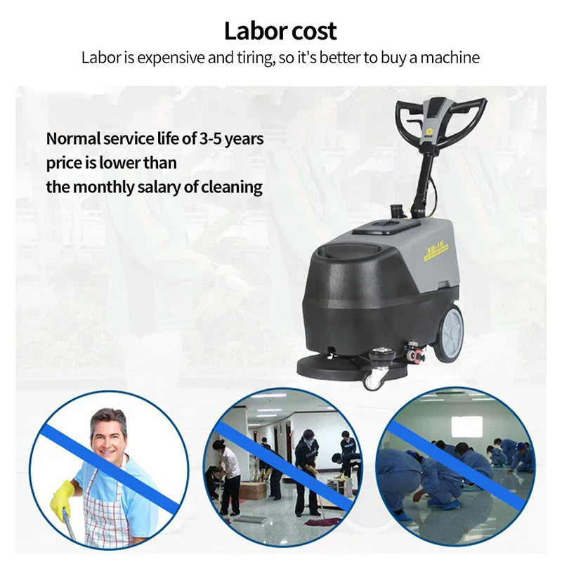 KTX-436563 Electric Walk-Behind Floor Cleaning Machine with Battery for Commercial Use