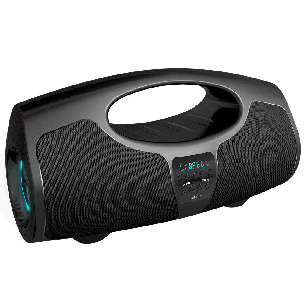 KTX-086227 Portable Bluetooth Speaker with Microphone - Black, 32GB Storage, USB Powered, 10m Range