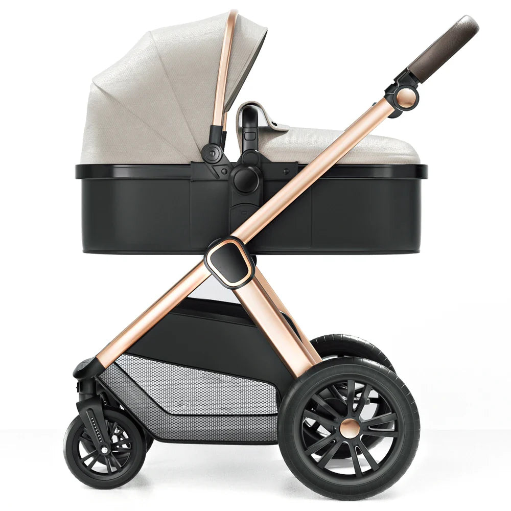 KTX-697171 3 in 1 Baby Stroller Pram with Car Seat - Luxury Lightweight Pushchair for Infants and Toddlers
