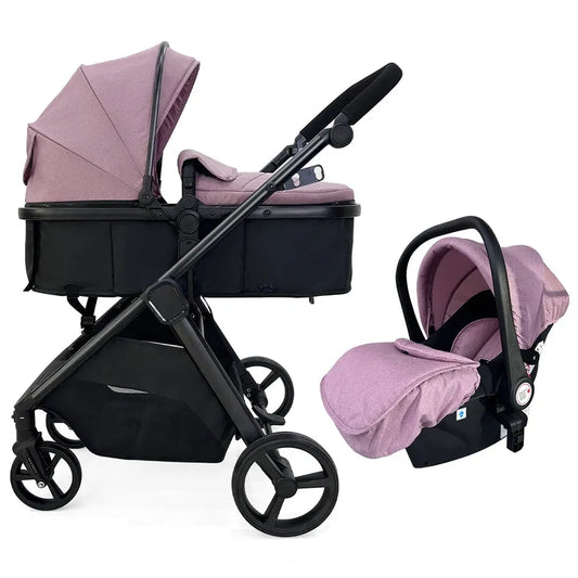 KTX-697171 3 in 1 Baby Stroller Pram with Car Seat - Luxury Lightweight Pushchair for Infants and Toddlers