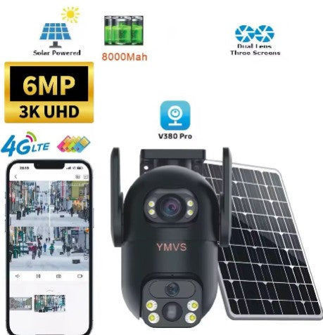 KTX-362067 Solar-Powered Outdoor Security Camera with Motion Detection and HD Video