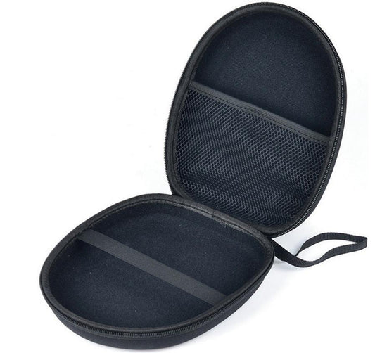 KTX-536275 Large EVA Earphone Storage Bag - Durable, Scratch Resistant, Anti-Fall and Compression Design - Black, 23*20*6.5 cm