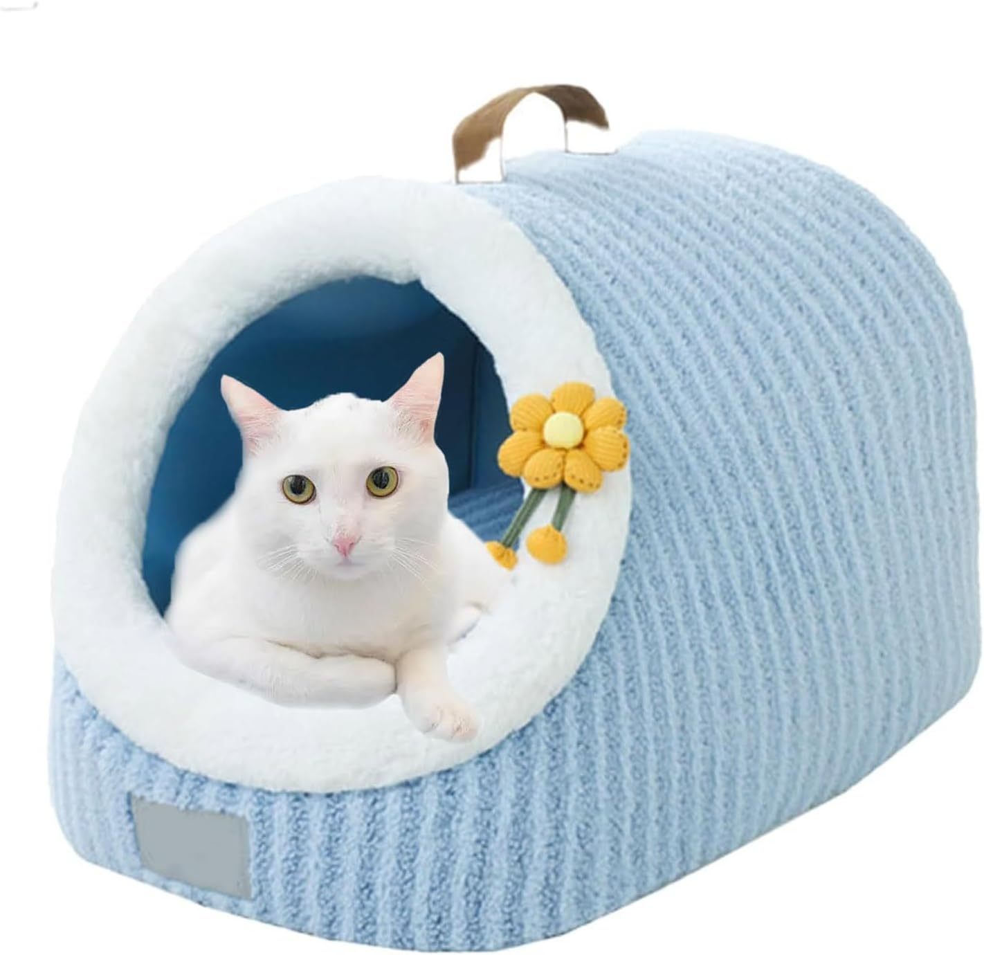 JMT-186954 Cozy Soft Cat Bed Cave with Removable Washable Pillow for Indoor Cats and Small Pets