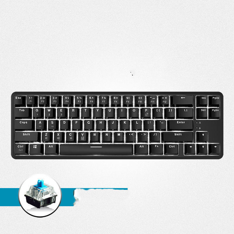 KTX-675091 Wireless Bluetooth Mechanical Keyboard with RGB Backlight - 87 Keys, Ergonomic Design, Dual Mode for Office and Gaming