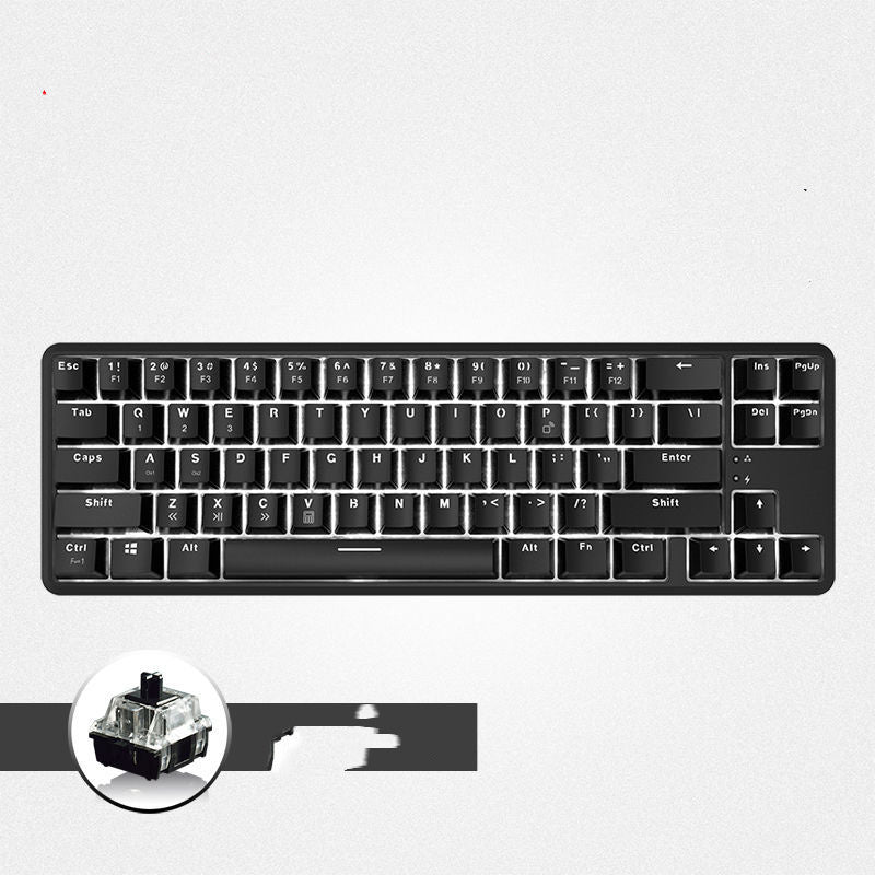 KTX-675091 Wireless Bluetooth Mechanical Keyboard with RGB Backlight - 87 Keys, Ergonomic Design, Dual Mode for Office and Gaming