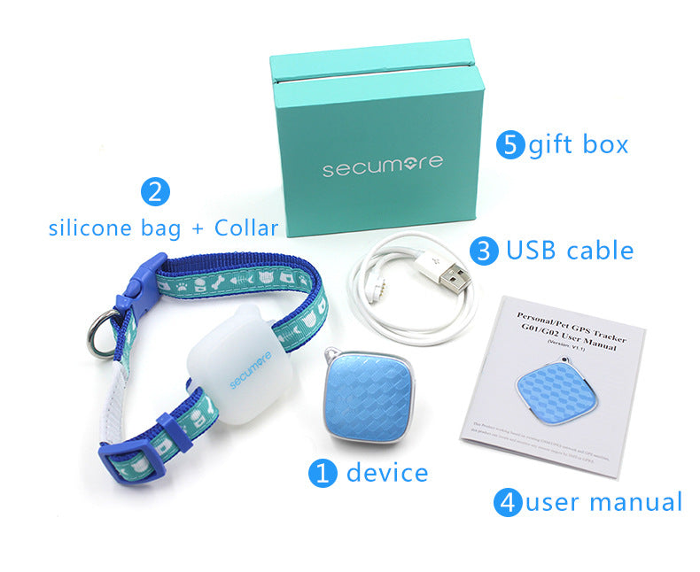KTX-020115 Waterproof Pet Tracker for Kittens and Puppies - Remote GPS Locator