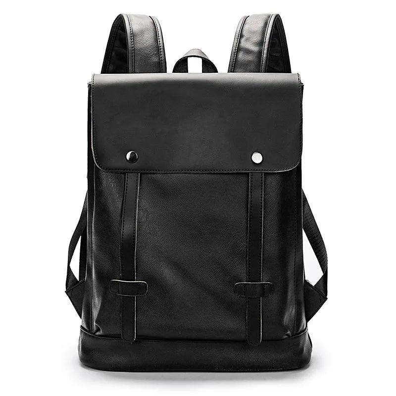 KTX-162707 Large Capacity Waterproof PU Leather Laptop Backpack for Men - Ideal for Travel and Daily Use