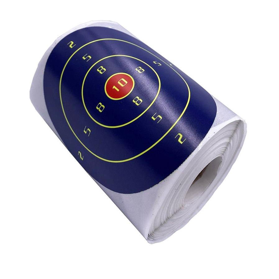 KTX-350355 Splash-Color Target Stickers for Shooting Practice - Self-Adhesive, 200 Sheets per Roll, 10cm Diameter