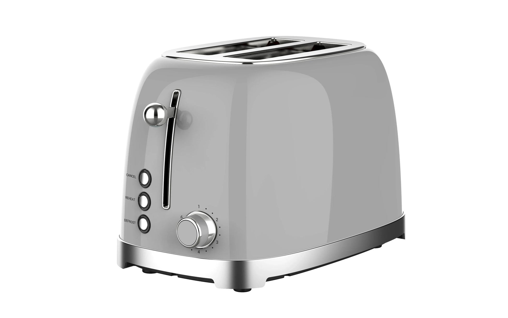 KTX-013203 Retro Wide Slot 2-Slice Stainless Steel Sandwich Toaster