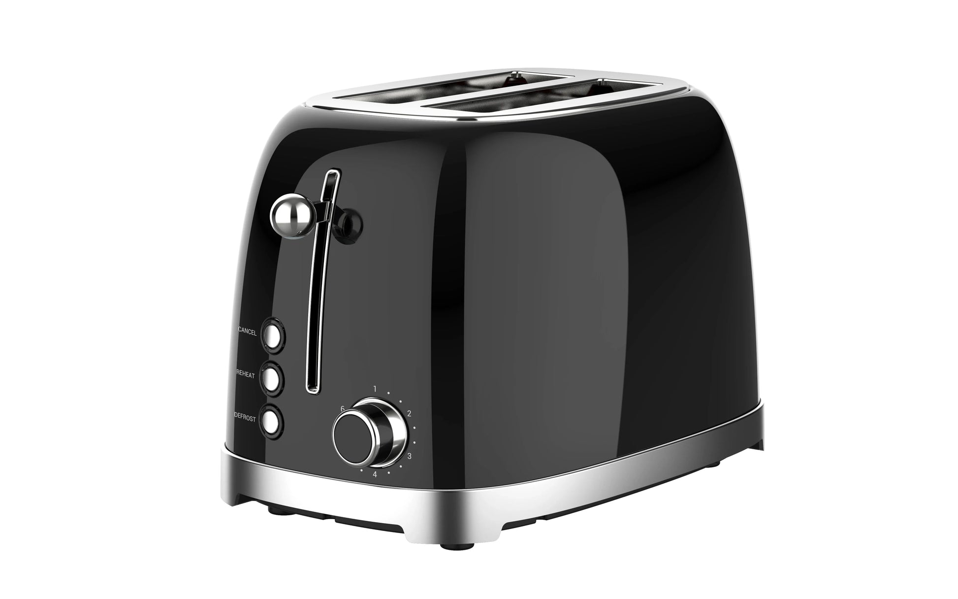 KTX-013203 Retro Wide Slot 2-Slice Stainless Steel Sandwich Toaster