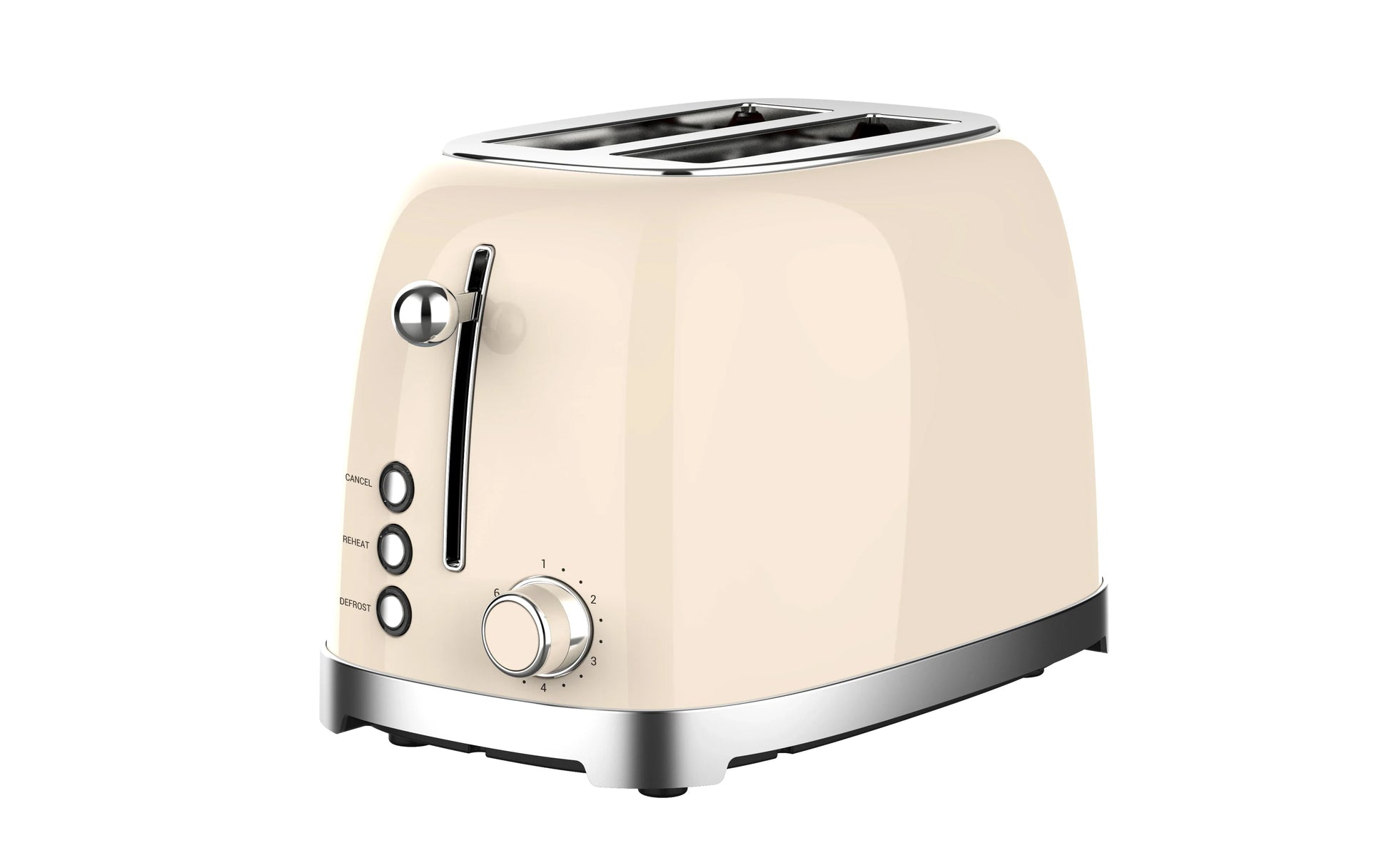 KTX-013203 Retro Wide Slot 2-Slice Stainless Steel Sandwich Toaster