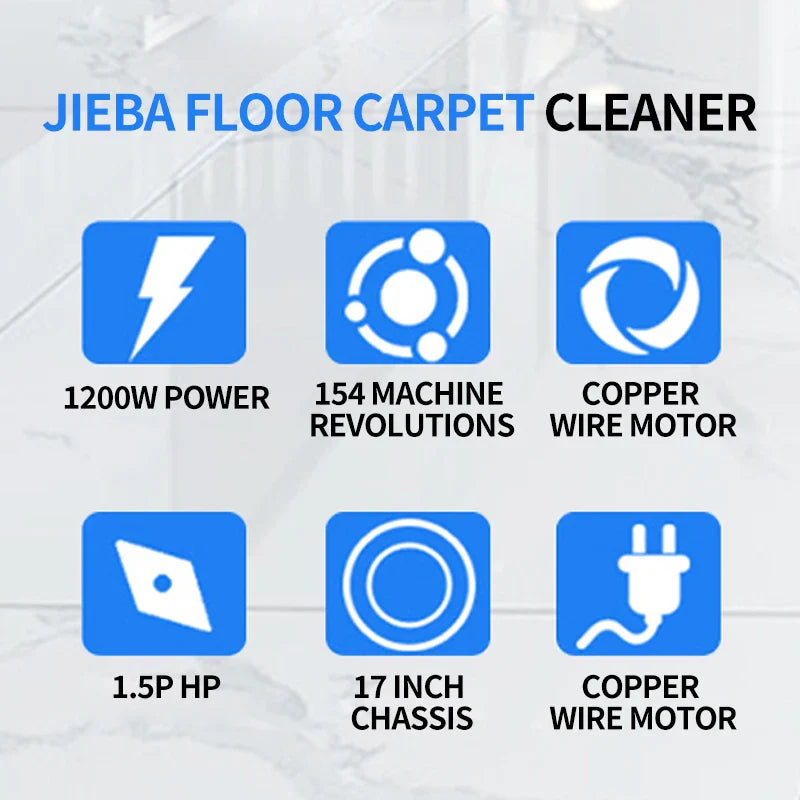 KTX-224147 1200W 18-Inch Multifunctional Floor Buffer with 154 RPM for Floor Cleaning and Polishing