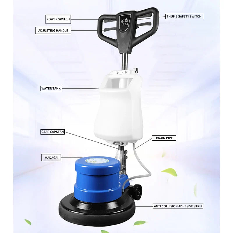 KTX-224147 1200W 18-Inch Multifunctional Floor Buffer with 154 RPM for Floor Cleaning and Polishing