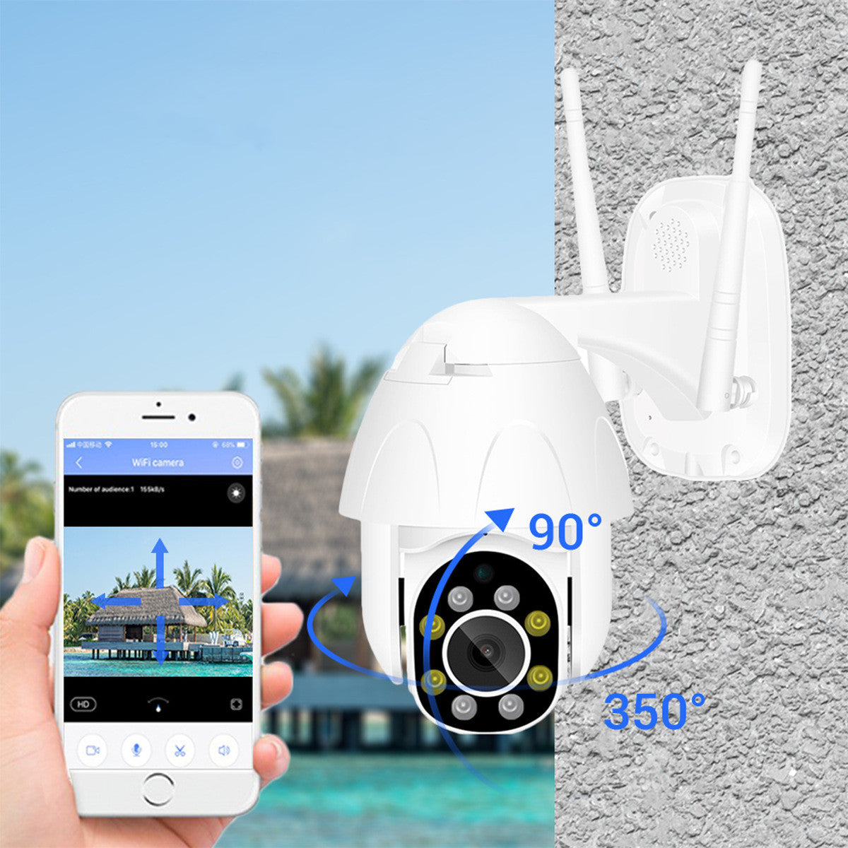 KTX-641171 Weatherproof Surveillance Camera for Outdoor Security and Graffiti Protection