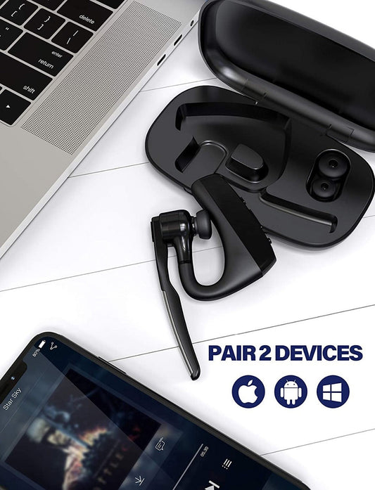 KTX-753491 Bluetooth Wireless Headset with Noise Cancellation and Long Battery Life