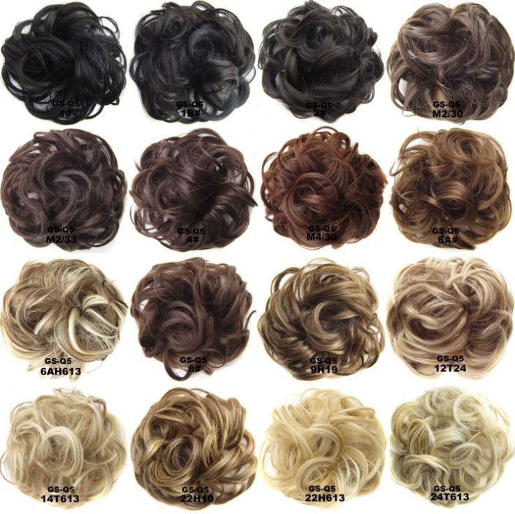 KTX-362131 Vibrant Colorful Hair Rings - 46 Shades for Styling and Accessories
