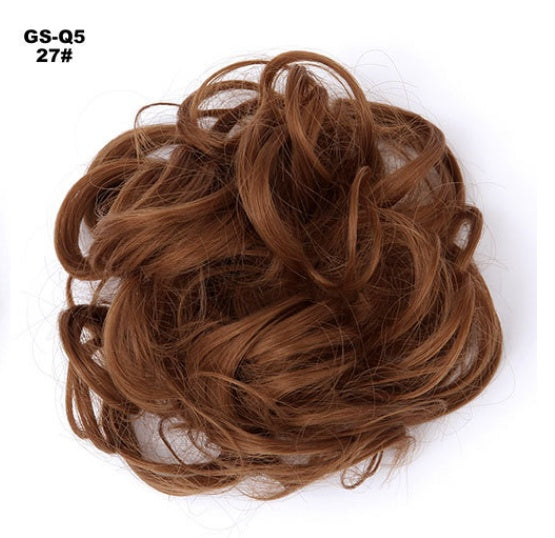 KTX-362131 Vibrant Colorful Hair Rings - 46 Shades for Styling and Accessories