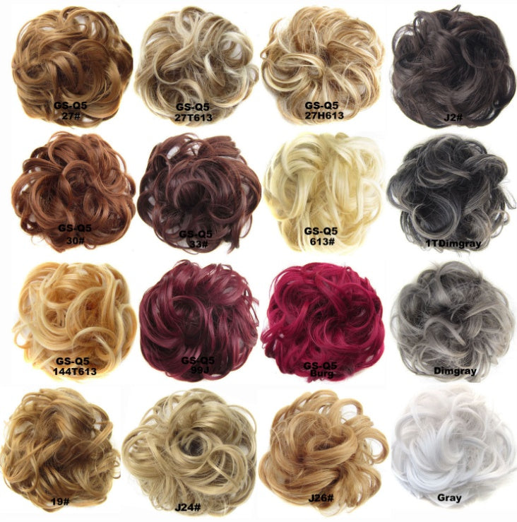 KTX-362131 Vibrant Colorful Hair Rings - 46 Shades for Styling and Accessories