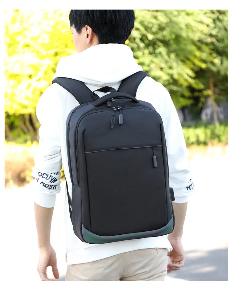 KTX-019283 Stylish Waterproof Reflective Anti-Theft Laptop Backpack with USB Charging Port