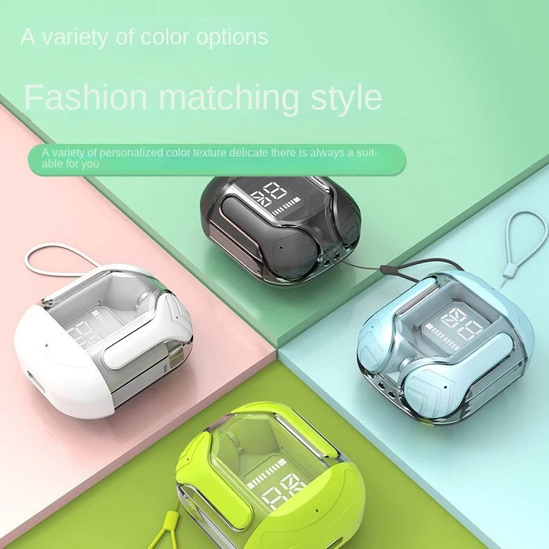 KTX-493779 Wireless Bluetooth In-Ear Headset with LED Display and Transparent Design