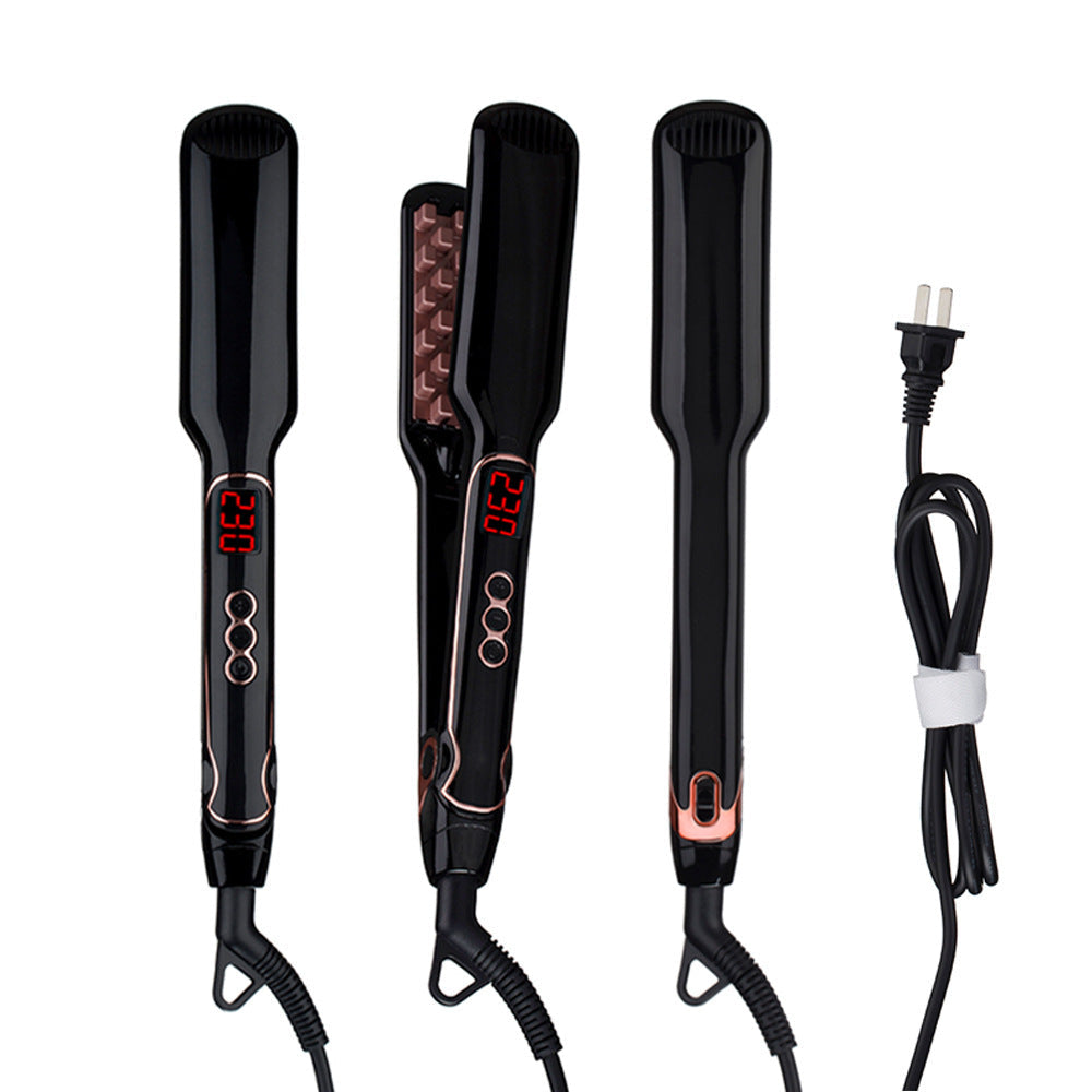 JMT-209354 Tourmaline Ceramic Fluffy Hair Straightener with Temperature Control for Wet and Dry Hair