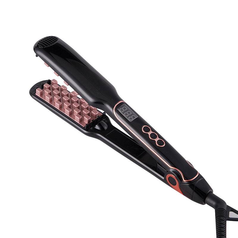JMT-209354 Tourmaline Ceramic Fluffy Hair Straightener with Temperature Control for Wet and Dry Hair