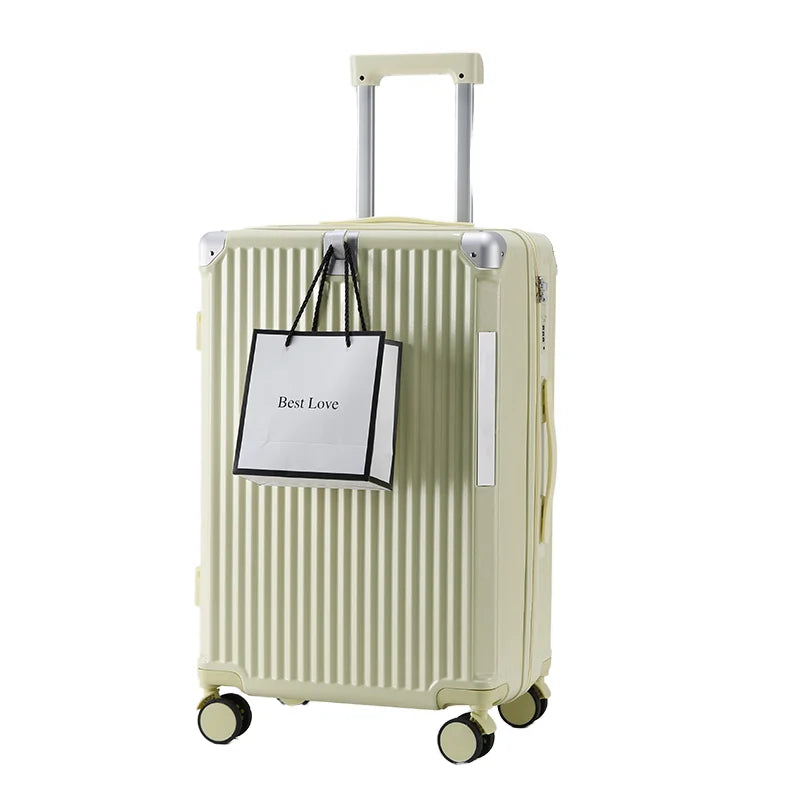 KTX-023891 Emerald Green 20 Inch Small Travel Suitcase Set with Extra Large Wheels - 3 Piece Luggage Set