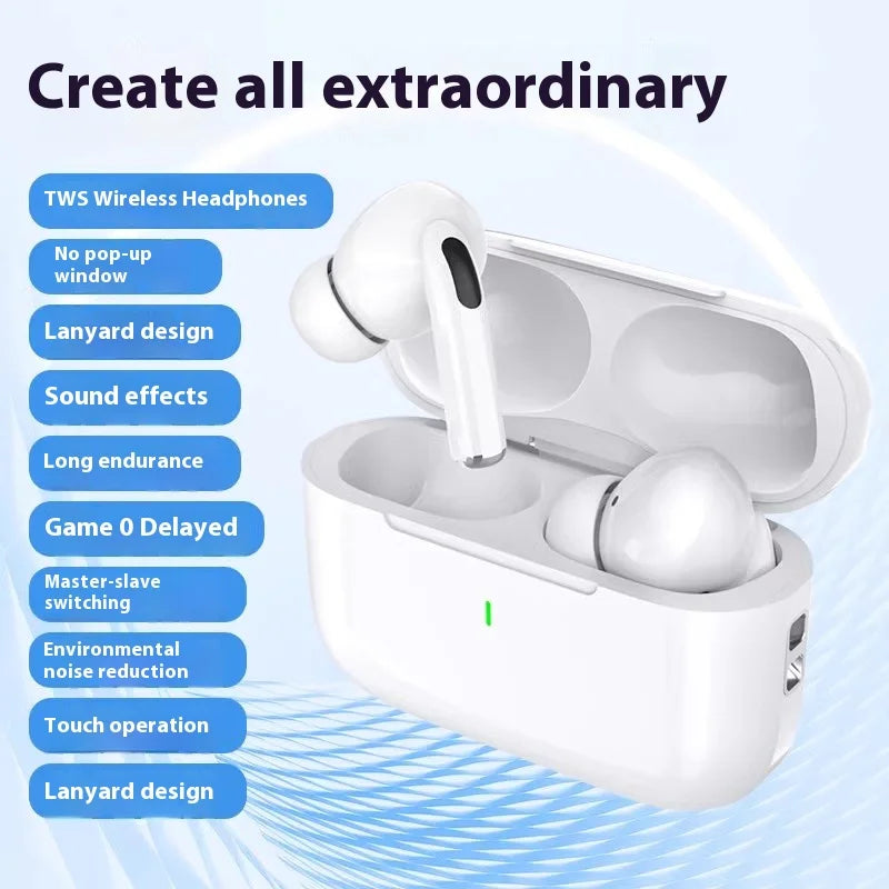 KTX-164947 High-Quality Semi-In-Ear TWS Bluetooth Headset with LED and Universal Stereo Sound