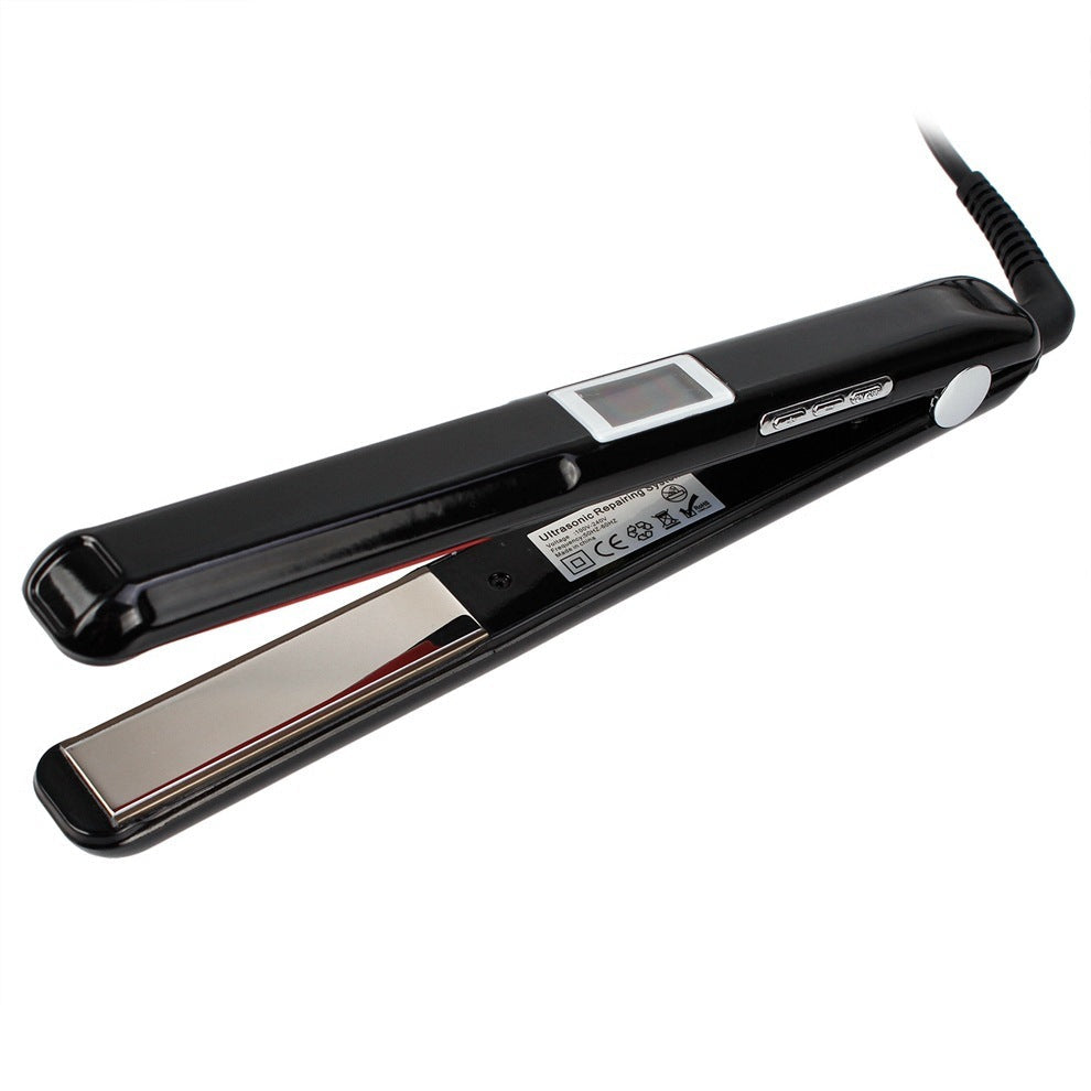 KTX-516755 Alloy Hair Straightener with Adjustable Temperature Control for Wet and Dry Hair, 40-80°C, 1-2 Minutes Styling Time, 360-Degree Rotating Cord