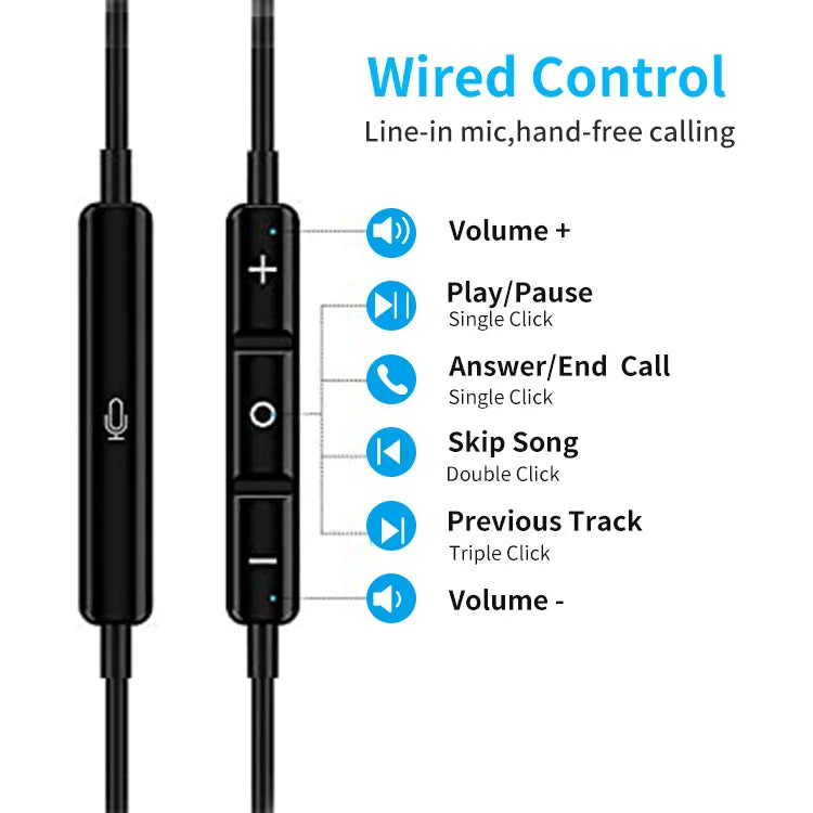 KTX-239379 Wired Magnetic Earbuds with Microphone for Enhanced Audio Experience