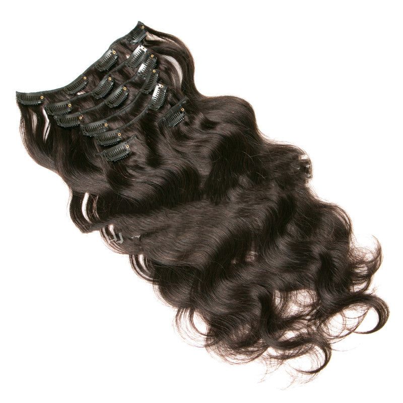 JMT-216650 Seven-Piece Clip-In Human Hair Extensions Set - 16 to 24 Inches, Fashionable and Natural Look